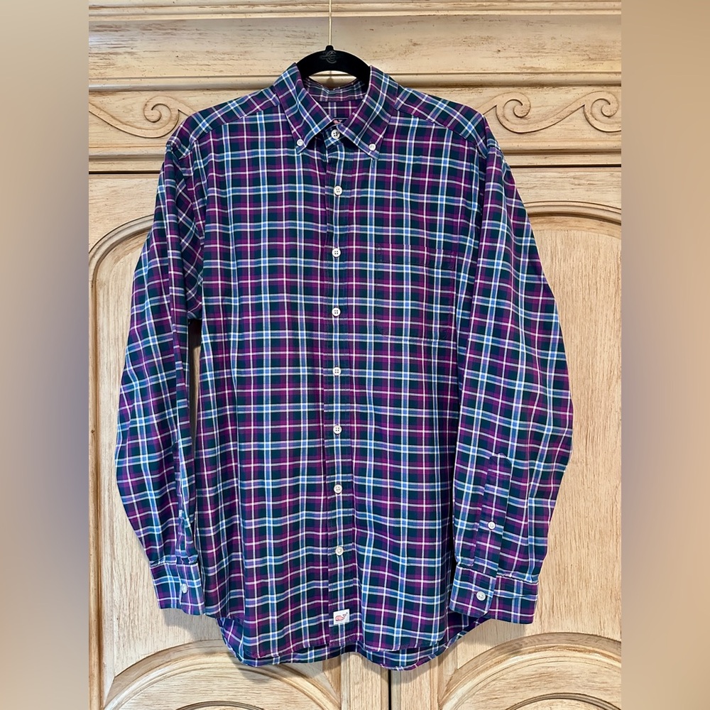 Vineyard Vines • Classic Fit Murray Shirt • Blue and Magenta Plaid